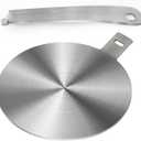 Induction Plate Adapter for Glass Cooktop Heat Diffuser for Electric Gas Glass Stove with Detachable Handle, 5.5 Inches