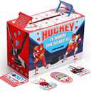 Pasimy Valentine Card Box with 32 Cards Party Mailbox Set for School Classroom Exchange Party Favors, 1 Mailbox, 33 Valentine Cards(Hockey)