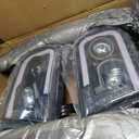 Headlights Projector for 2007-2013 Toyota Tundra Headlights w/LED DRL Compatible with 2008-2017 Toyota Sequoia 2 Headlamps Black Housing Amber Reflector