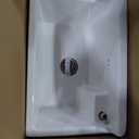 Ceramic Floor Mop Sink Mop Service Basin, Free Standing Slop Sink, Large Mop Tub, Utility Sink for Laundry Room, Bathroom, Garage, and Outdoor, with Button Drainage, 16.1"D x 23.4"W x 18.3"H, White