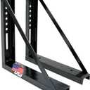 Buyers Products 1701005 Heavy Duty Welded Black Structural Steel Mounting Brackets for Underbody Truck Tool Box, Set of 2, 18 x 18, Corrosion Resistant, Universal Hole Pattern For Quick Mounting