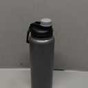 Amazon Basics Large Stainless Steel Insulated Water Bottle, Spout Lid, 30.1 ounces, Gray