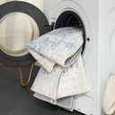 Washable Area Rug for Living Room - Stain Resistant Urtla Thin Rugs with Non Slip Rubber Backing - Indoor Floor Carpet for Dining Room Home Office Dorm (Blue/White, 2x8 Feet)