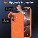Magnetic for iPhone 17 Case, [Matte Solid Color] [Full Camera Protection] Protective Case for iPhone 17 - Orange