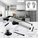 VEKAYA Mandoline Slicer, Mandoline Slicer for Kitchen, Adjustable Mandolin, Stainless Steel Mandoline, Vegetable Slicer, Potato, Onion, Cucumber, Tomato, Veggie Slicer with Cut-Resistant Gloves (Silver)