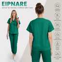 Scrub Tops for Women - V-Neck Top Scrubs with 4 Pockets, Soft Fabric Womens Medical Scrub Top, Easy Care (Green, S)