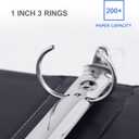 ViVin 1 Inch Binders 3 Ring, Sturdy 3 Ring Binder, 24 Pack Bulk, Black