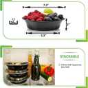 Prep Naturals Meal Prep Containers - Dishwasher-Safe Plastic Bowls with Lids - Freezer & Microwave-Safe Food Storage Containers with Lids - Portion-Control Meal Prep Bowls - 30 Pack, 24 Oz, Black