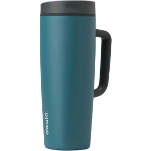Owala SmoothSip Slider Stainless Steel Insulated Travel Mug with Handle, 100% Leak Proof, For Hot and Cold Drinks, Travel Friendly with Sliding Lock Lid, 24 oz, BPA Free, Leak Proof, High Dive