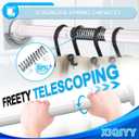 Spring Tension Rod 28 to 48 inches,Adjustable Heavy Duty Curtain Rod-Shower Curtain Rods for Bathroom,Windows,Door,White