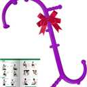 Shrdaepe Massage Trigger Point Cane, Muscle Release Tool Self Massage Hook Cane, Handheld Back, Neck, Shoulder, Leg and Feet Massager Rod, Body Deep Tissue Gifts for Men & Women, Purple