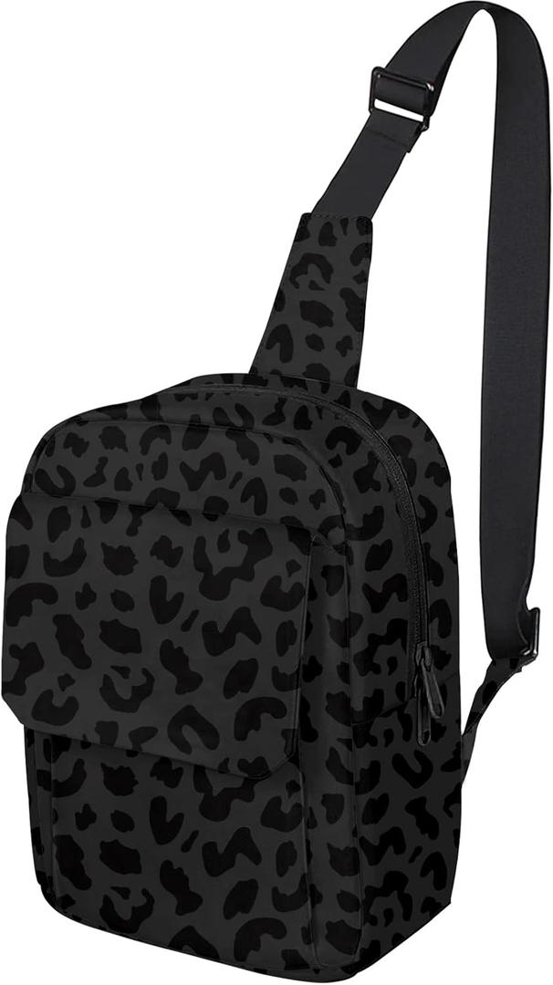 Cute Small Camera Bag with Photographer Camera Sling Bag Waterproof Dslr Camera Case Compatible with Nikon Sony Lightweigth for Women or MenBlack Leopard Cheetah