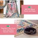 8x10 Area Rugs for Living Room Pink Boho Rug Vintage Rug Non-Slip Washable Low Pile Foldable Large Rugs for Bedroom Dining Room Indoor Floor Carpet