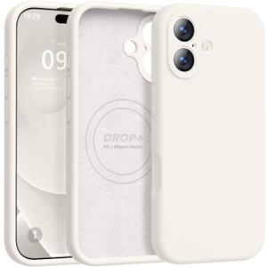 Ktele Magnetic for iPhone 17 Case [Compatible with Magsafe] [Premium Silicone Satin-Smooth Touch] Slim Shockproof Anti-Scratch Microfiber Lining Case, 6.3 inch, Stone