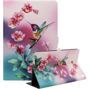 Amazon Kindle Fire HD 10 and Fire HD 10 Plus 10.1" Tablet Case (13th/11th Generation 2023/2021 Release), Slim Fit Leather Stand Smart Cover with Auto Sleep/Wake, Cute Bird