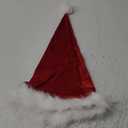 Santa Claus Red Velvet Plush Hat with Dangling Pom Pom