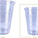 Amazon Basics Small Disposable Clear Plastic Cups, 9oz, 100 Count