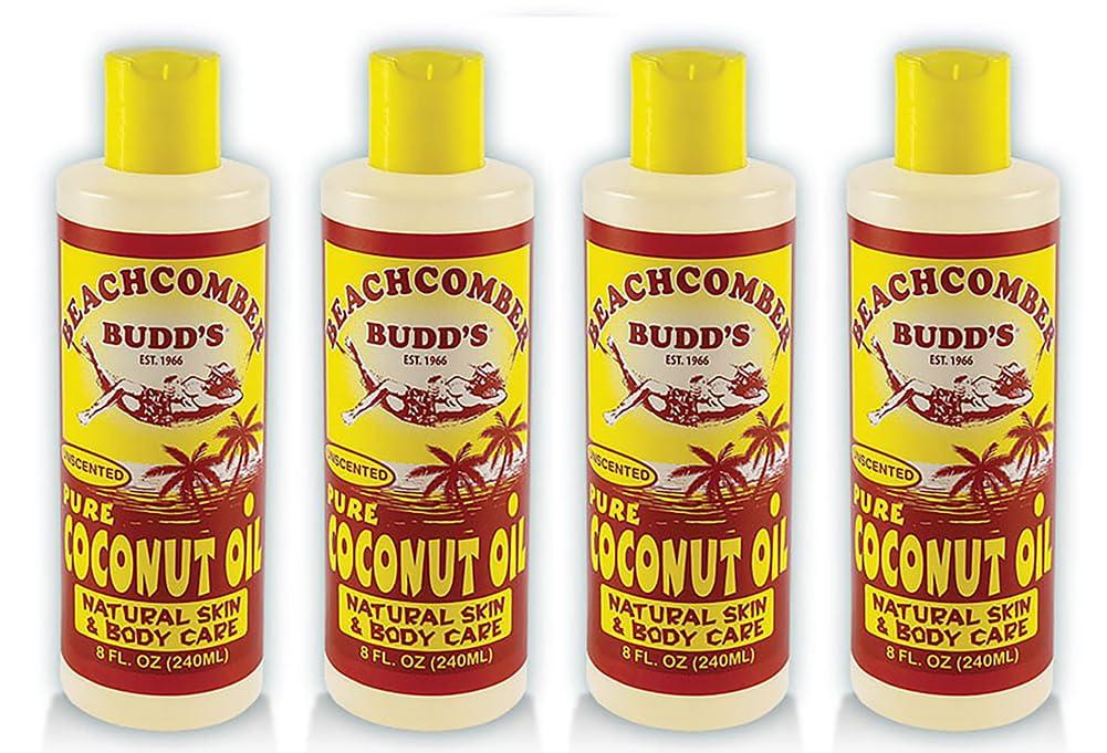 Beachcomber Budd's Pure Coconut Oil 8 oz. Unscented 4 Bottles