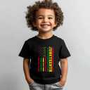 Juneteenth Shirts for Kids  Short-Sleeve T-Shirt for Boys & Girls, Ages 2-8, Celebrate Juneteenth Black History (Black)