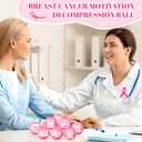 Soulchen 100 Pcs Breast Cancer Awareness Stress Balls 1.57 Inch Pink Ribbon Inspirational Foam Relief Stress Balls Gifts for Breast Cancer Awareness Month Bulk Charity Party Favors