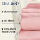 Extra Deep King Sheet Set - 4 Piece Breathable & Cooling Bed Sheets - Easily Fits 18 to 24 inch Mattress - Ultra Soft, Wrinkle & Fade Free with Extra Deep Pockets - Hotel Luxury Bedding - Baby Pink