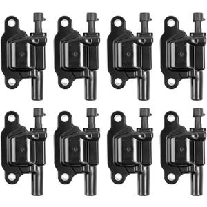 Square Ignition Coil Pack Compatible with Silverado Express Avalanche Tahoe Suburban Sierra Yukon Escalade 2007 2008 2009 2010 2011 2012 2013 5.3 V8 8 Pcs Replace UF413 12611424