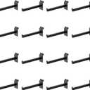 16 Pack Heavy Duty Tube Slatwall Shelf Brackets, Metal Tubular Slat Wall Brackets with Lip, Slatwall Accessories for Garage, Retail, and Home Storage