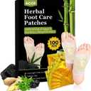 Premium 100 Pack Herbal Foot Pads with Wood Ginger Vinegar Bamboo & Vitamin C Deep Extract for Nighttime Daily feet Care Promoting Sleeping Patches Prime Wellness Gift for Women & Loved Ones
