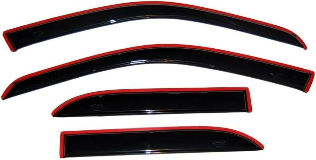 Auto Ventshade [AVS] In-Channel Rain Guards For 2002 - 2008 Dodge Ram 1500; 2003 - 2009 Dodge Ram 2500/3500 Quad Cab | Window Vent Visors, 4 pcs. - Smoke | 194623