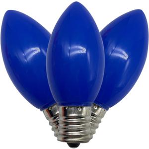 25 Pack C9 LED Replacement Christmas Light Bulbs, E17 Base Led Bulb Outdoor Christmas Lights, Waterproof Commercial Grade Holiday Decoration Replacement Bulbs for String Lights (Blue)