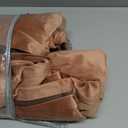 Cinnamon Pleated Blackout Velvet Curtains 96 Inch Long 2 Panel Set, Earthy Luxury Boutique Hotel Style Window Curtains, Floor to Ceiling with Hooks Darkening Black Out Drapes for Living Room Bedroom