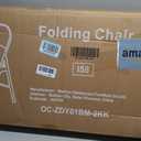 DUMOS Padded Folding Chairs 2 Pack, Foldable Dining Patio Chairs, Outdoor