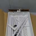 Pipishell 3 Tier Rolling Cart Organizer, Plastic Rolling Cart with Lockable Wheels & Reinforced Handle, Lightweight Utility Cart Storage Cart for Nursery, Kitchen, Bathroom, Craft Room, White, PIUC14W (3-Tier, White)