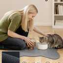 Absorbent Dog Food Mat-Dog Cat Mat for Food and Water Bowl, Quick Dry Pet Food Mat, No Stains Pet Feeding Pad, Cat Accessories Pet Supplies-Water Bowl Mat for Messy Drinkers