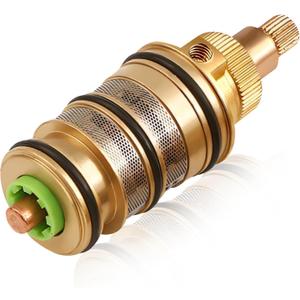 Brass Thermostatic Cartridge Valve, Brass Thermostatic Shower Cartridge, Copper Thermostatic Valve Spool Faucet, Replacement Thermostatic Cartridge for Shower, Bath, Kitchen