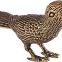 GIB Small Bird Statue for Home Decor, Solid Antique Brass Magpie Bird Figurine, Decorative Birds Ornaments, Gold Decor for Living Room Table, Bedroom, Office Desktop