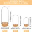 BENECREAT 24 Pack Glass Jars Bottles 3 Mixed Size Dome Cloche Cover Decoration Bottles with Cork Stoppers for Mother's Day Wedding Party Favors, Arts and Small Projects, Home Decoration
