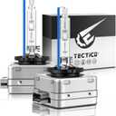 TECTICO D3S Xenon HID Headlight Bulbs, 8000K 35W Cool White High/Low Beam, 85122UB 66240 66040 Replacement Metal Stents Base For 12V car Pack of 2