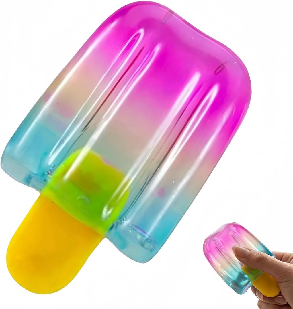 Ice Cream Squeeze Squishy,Summer Sensory Stress Relief,Squishies Slow Rising Fidget Toy Suitable for Everyone (Purple)