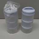 Termichy Stackable Formula Dispenser Portable Milk Powder Container, 2 Pack, Misty Blue