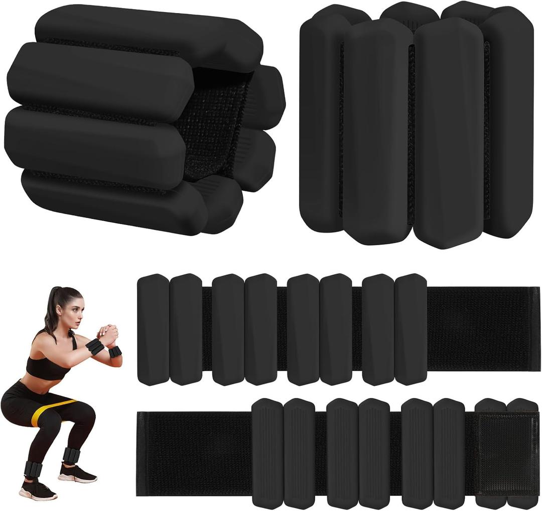 Wrist Weights Set of 2 (1Lbs Each), Adjustable Wrist and Ankle Weights for Women and Men, Wearable Arm & Leg Weights Set for Walking, Yoga, Swimming, Cardio, Aerobics, Gym