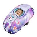 Cute Cartoon Infant Car Seat Covers, Soft Warm Breathable and Windproof Canopy for Baby Car Seat (Cute Astronaut)