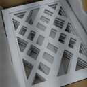 Cut-Out Design 16" Short Dog Gate for Small Dogs, Foldable Retractable Puppy Gate Indoor - Freestanding Lightweight Pet Barrier for Doorways, Stairs, Hallways (Extends to 35", White)