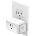 Kasa Smart Plug Mini with Energy Monitoring, Smart Home Wi-Fi Outlet Works with Alexa, Google Home & IFTTT, Wi-Fi Simple Setup, No Hub Required (KP115), White