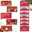 5Pack Christmas Cash Gift Envelopes with 6/10 Slots,2026 ChristmasMoney Holders for Cash,Surprise Christmas Money Card HolderCash Gift Holders Xmas Party Supplies,Stocking Stuffers (Red)
