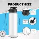 Mifoci 72 Pcs Plastic Water Bottles Bulk 17 oz, White, Black