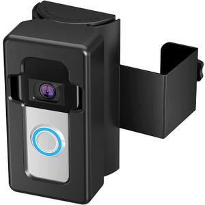 COOLWUFAN Anti-Theft Doorbell Mount with Angle Adjustment (35 to 135 Degree), Video Doorbell Mount for Apartment or Business, No-Drill Doorbell Upgrade Corner Kit for Home