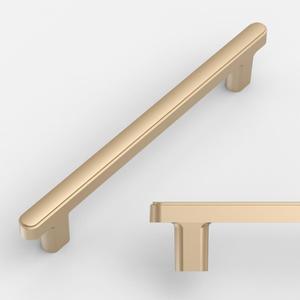Amerdeco 10 Pack Champagne Gold Cabinet Hardware - 5 Inch(128mm) Hole Center Drawer Pulls for Kitchen & Bathroom Dresser ZH0065