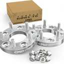 Customadeonly 5x114.3 to 5x100 Wheel Adapters (2pcs 25mm Thick) 73mm Bore M12x1.5 Studs -Allow 5x114.3 Hub to Mount 5x100 Wheel -Trimming Factory Studs May Required (Silver)