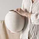 Ceramic Rustic Vase, 10.8 Inch Farmhouse Minimalist Tall Flower Vase for Table, Living Room, Home Decor, Bathroom, Holiday, Wedding, Set of 1, Sandstone White